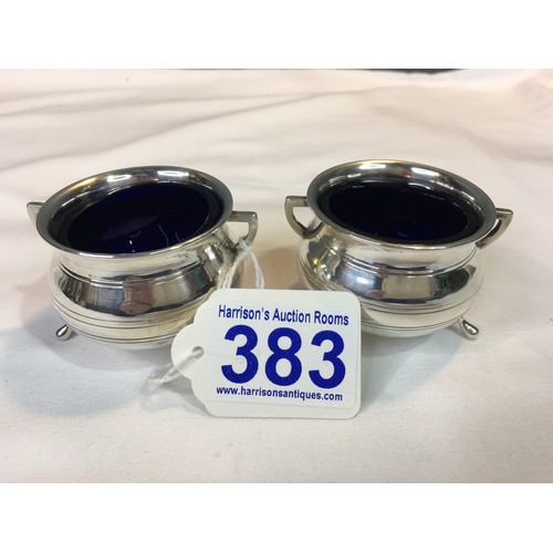 383 - Pair silver salts 80g approx
