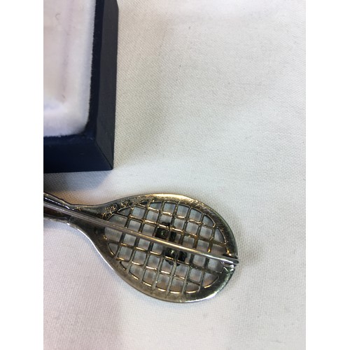 385 - Silver st Christopher & chain + silver ring+ silver tennis racket 37g