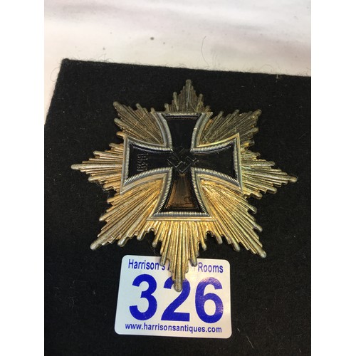 326 - WW2 German Nazi brass badge