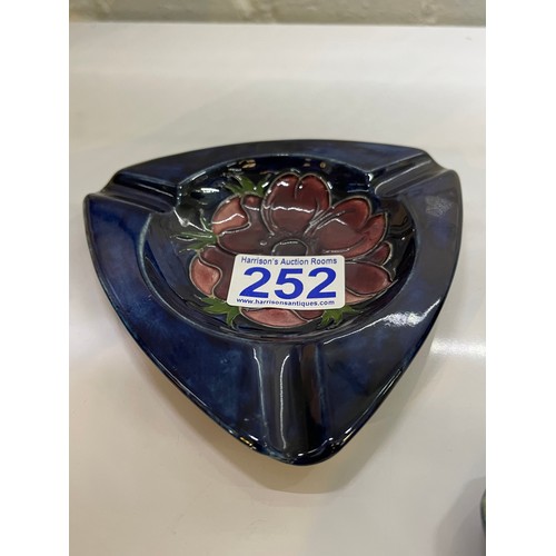 252 - Moorcroft Ashtray .No damage