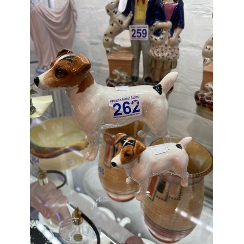 262 - 2 Beswick Jack Russell Dogs