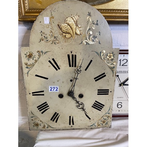 272 - Grandfather clock face & mechanical back