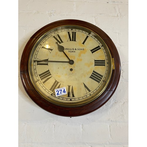 274 - J.B. English & Sons wall clock