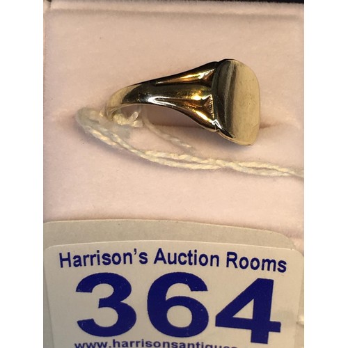 364 - 9ct Gold cygnet ring size T 3.6g