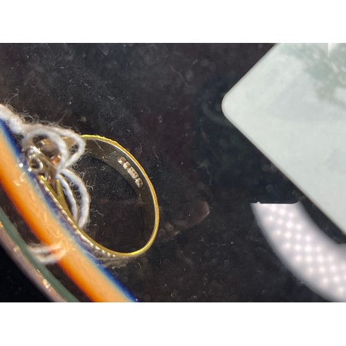 357 - 9ct Gold & diamond ring size M 2.3g in total
