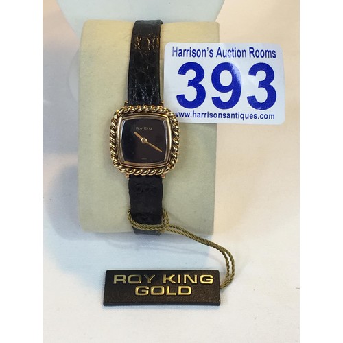 393 - 9ct Gold ladies watch 'Roy king'