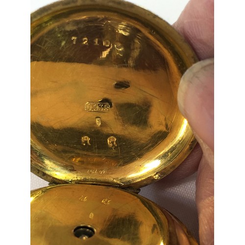 394 - Silver pocket watch with enamel face