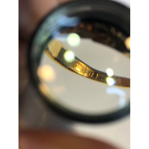 359 - 18ct Gold & ruby ring size N 2.3g in total