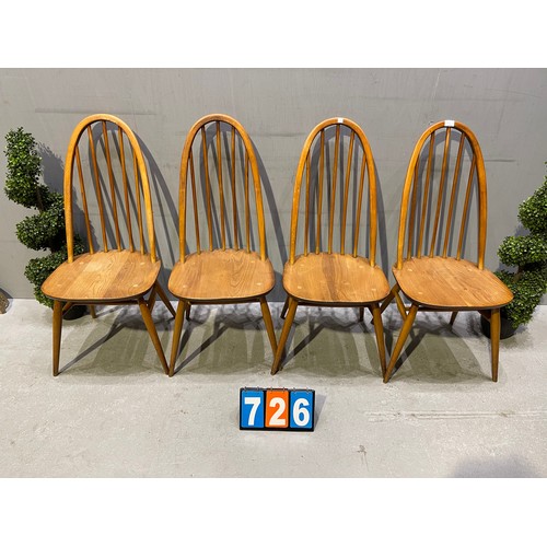 726 - Set of 4 ercol chairs