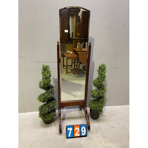 729 - Cheval mirror