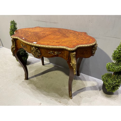 730 - French marquetry inlaid centre table