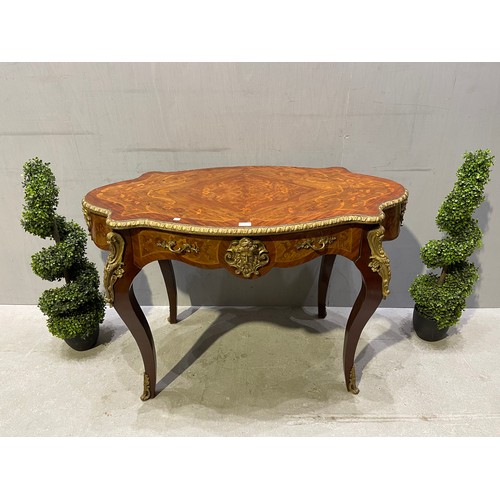 730 - French marquetry inlaid centre table