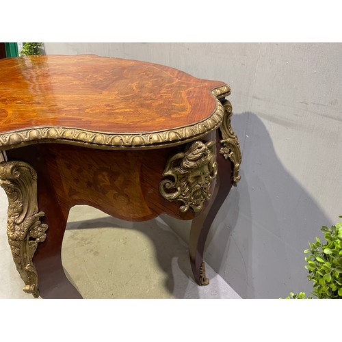 730 - French marquetry inlaid centre table