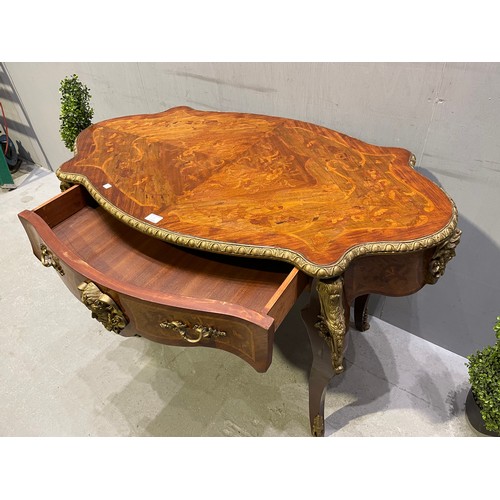 730 - French marquetry inlaid centre table