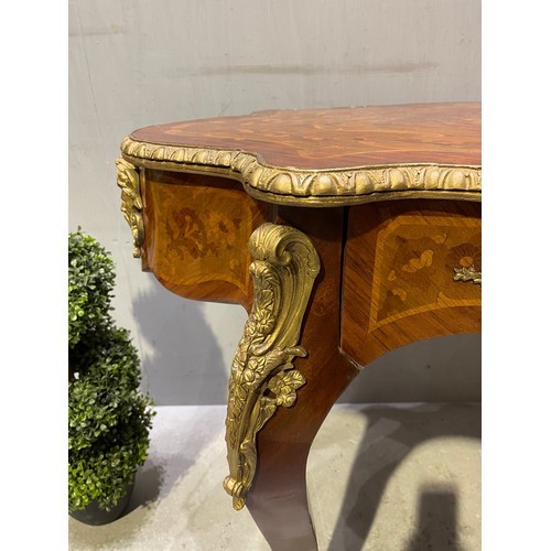 730 - French marquetry inlaid centre table