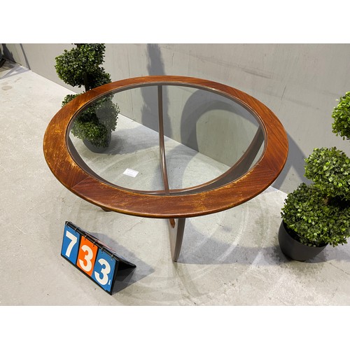 733 - G-plan round coffee table (varnished)