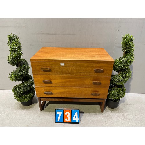 734 - G-plan chest of drawers mid century teak