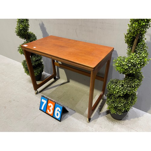 736 - McIntosh flip top table Mid century teak