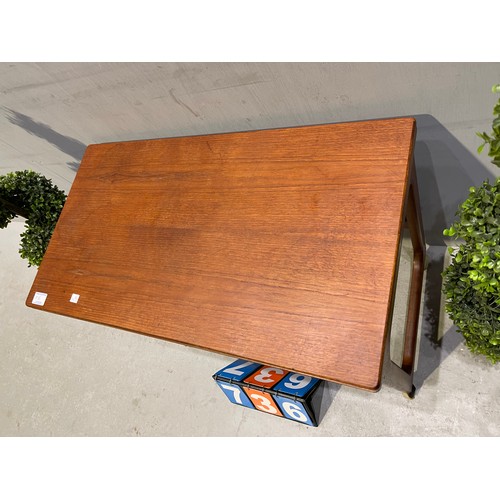 736 - McIntosh flip top table Mid century teak