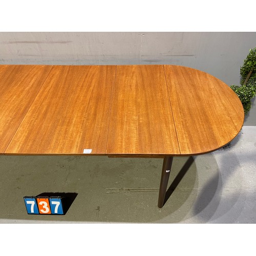 737 - Danish Mid century teak extending table by by arne vodder