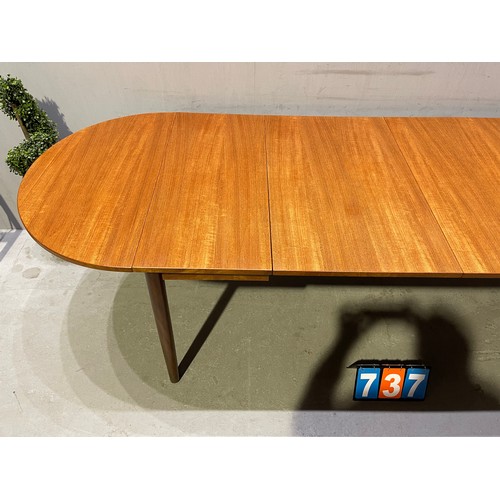 737 - Danish Mid century teak extending table by by arne vodder