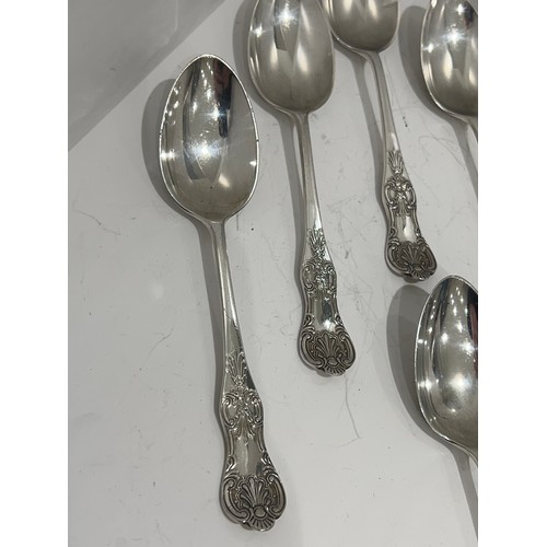 57 - Set 6 Narvada silver spoons 154g