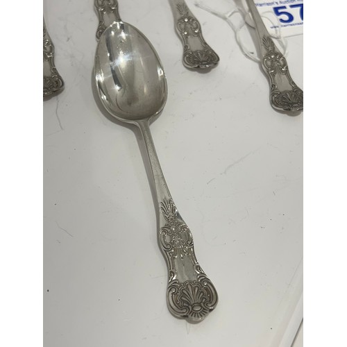 57 - Set 6 Narvada silver spoons 154g