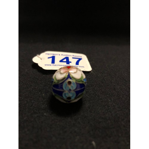 147 - Russian silver enamel egg pendant