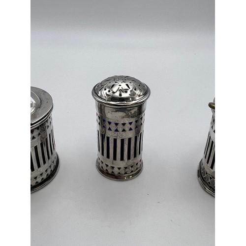 45a - Silver cruet set 198g total weight