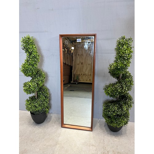 452 - Retro teak mirror