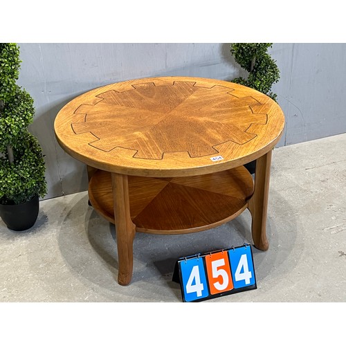 454 - Retro mid century round coffee table Danish? G-plan?