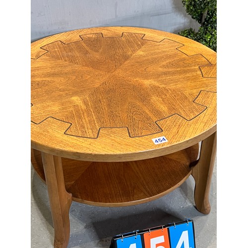 454 - Retro mid century round coffee table Danish? G-plan?