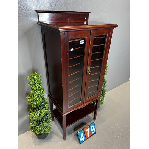 479 - Edwardian mahogany music cabinet