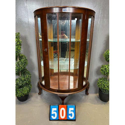 505 - Walnut china cabinet