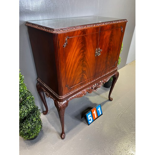 511 - Queen Anne leg cocktail cabinet