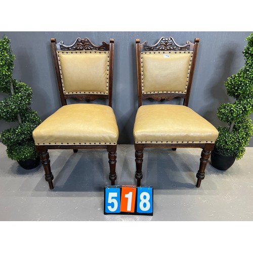 518 - Pair of Edwardian chairs