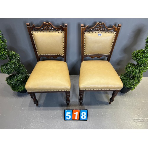 518 - Pair of Edwardian chairs