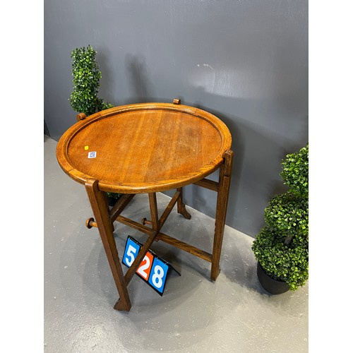 528 - Oak folding games table