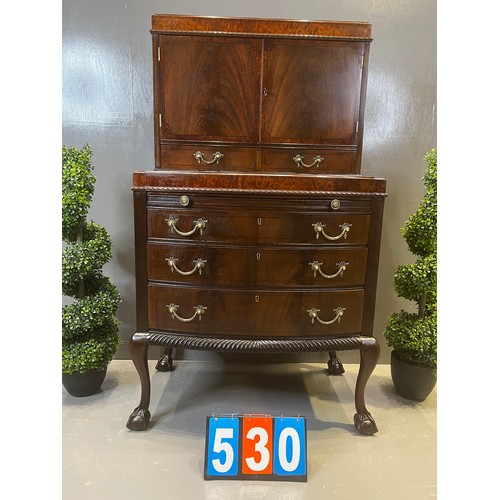 530 - Warning & gillows Edwardian mahogany desk superb