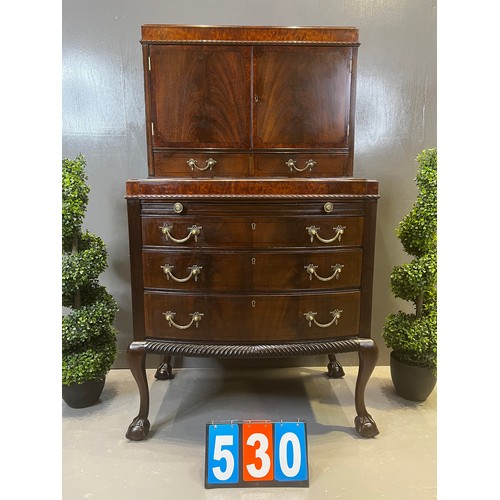 530 - Warning & gillows Edwardian mahogany desk superb