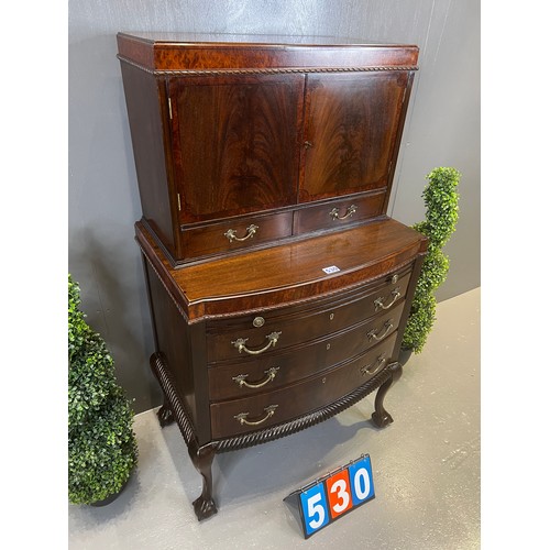 530 - Warning & gillows Edwardian mahogany desk superb