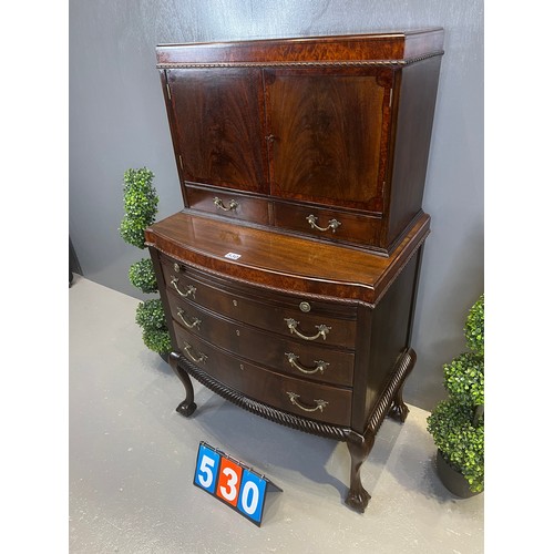 530 - Warning & gillows Edwardian mahogany desk superb