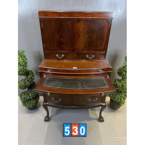 530 - Warning & gillows Edwardian mahogany desk superb