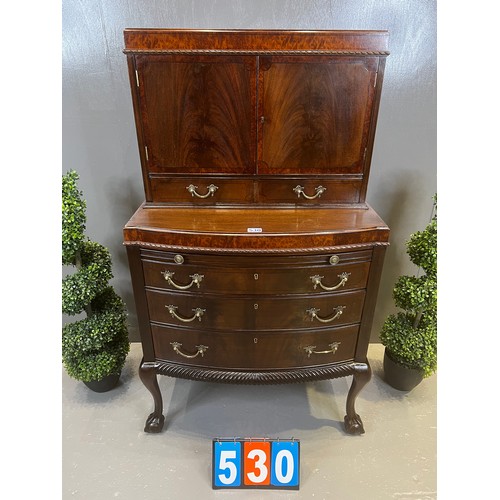 530 - Warning & gillows Edwardian mahogany desk superb