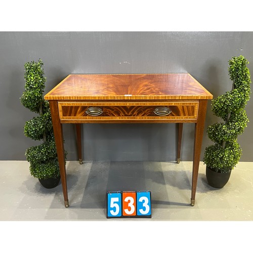 533 - Regency design inlaid desk (veneer chipped)