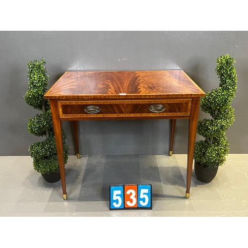 535 - Regency design inlaid desk(veneer chipped &loose)