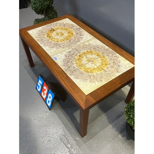 538 - Retro tile top coffee table