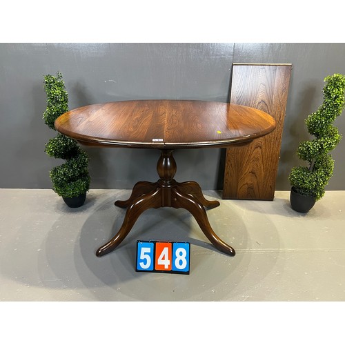 548 - Ercol pebble dining table + leaf