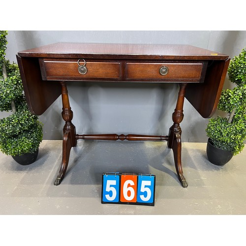 565 - Regency design drop leaf sofa table