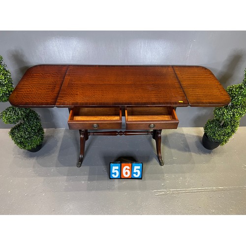 565 - Regency design drop leaf sofa table